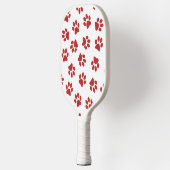 Patroon van poten, hondenpoten, rode poten pickleball paddle (Links)