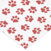 Patroon van poten, hondenpoten, rode poten tafelkleed (Gekanteld)