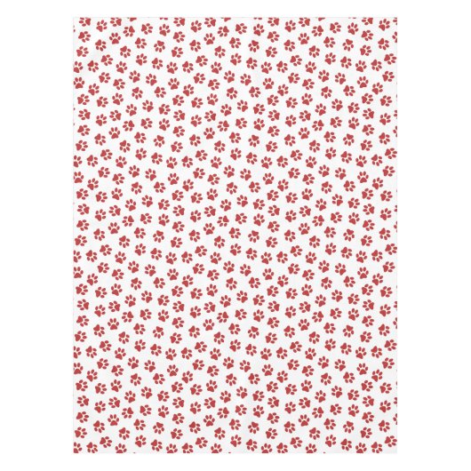 Patroon van poten, hondenpoten, rode poten tafelkleed (Voorkant)