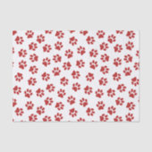 Patroon van poten, hondenpoten, rode poten tissuepapier (Voorkant)