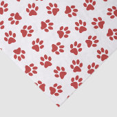 Patroon van poten, hondenpoten, rode poten tissuepapier (Detail)
