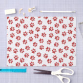 Patroon van poten, hondenpoten, rode poten tissuepapier (Craft)
