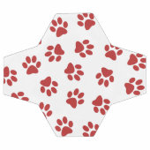 Patroon van poten, hondenpoten, rode poten voetbal (Enkel)