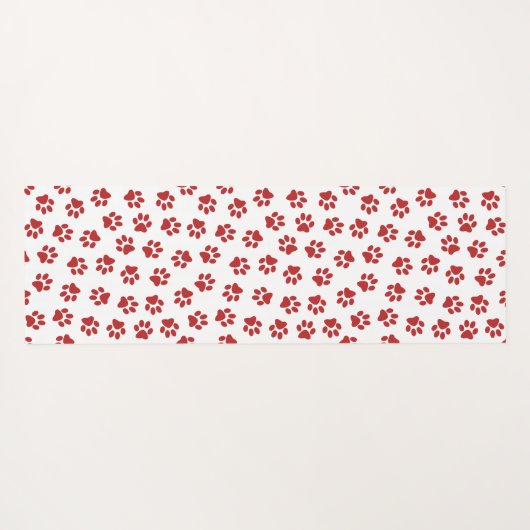 Patroon van poten, hondenpoten, rode poten yogamat (Achterkant (horizontaal))