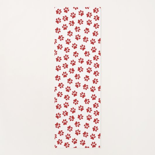 Patroon van poten, hondenpoten, rode poten yogamat (Voorkant)