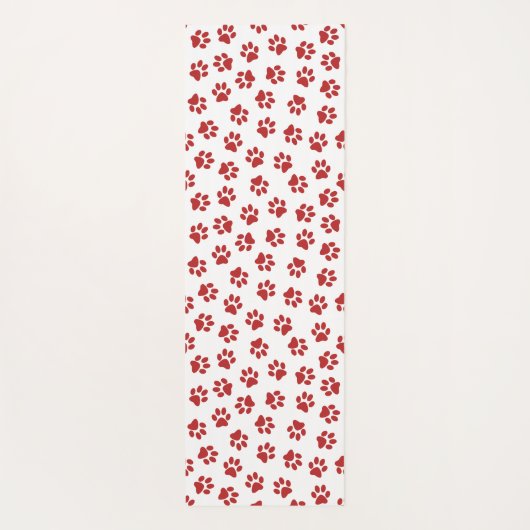 Patroon van poten, hondenpoten, rode poten yogamat (Achterkant)