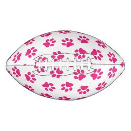 Patroon van poten, hondenpoten, roze poten american football