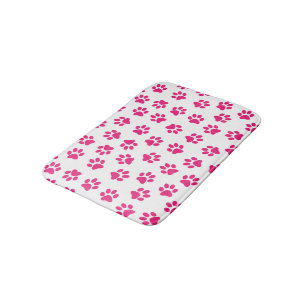 Patroon van poten, hondenpoten, roze poten badmat
