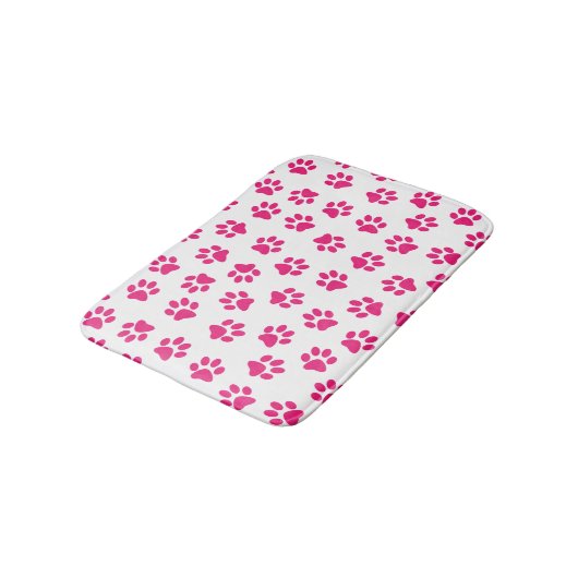 Patroon van poten, hondenpoten, roze poten badmat (Gekanteld)
