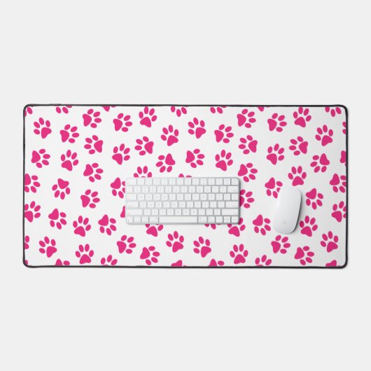 Patroon van poten, hondenpoten, roze poten bureaumat (Keyboard & Muis)