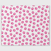 Patroon van poten, hondenpoten, roze poten cadeaupapier (Vlak)