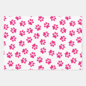 Patroon van poten, hondenpoten, roze poten inpakpapier vel (Voorkant 2)