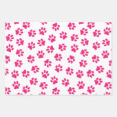 Patroon van poten, hondenpoten, roze poten inpakpapier vel (Voorkant)