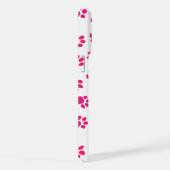 Patroon van poten, hondenpoten, roze poten iPhone hoesje (Rechterkant)