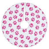 Patroon van poten, hondenpoten, roze poten kerstboom rok (Voorkant)