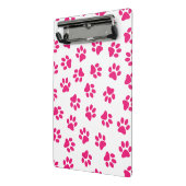 Patroon van poten, hondenpoten, roze poten mini klembord (Angled2)
