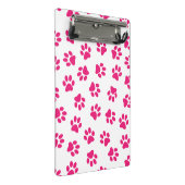 Patroon van poten, hondenpoten, roze poten mini klembord (Schuin)