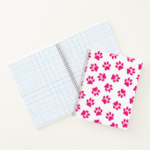 Patroon van poten, hondenpoten, roze poten notitieboek (Binnen)