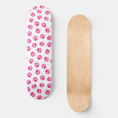 Patroon van poten, hondenpoten, roze poten persoonlijk skateboard (Voorkant)
