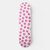Patroon van poten, hondenpoten, roze poten persoonlijk skateboard (Voorkant)