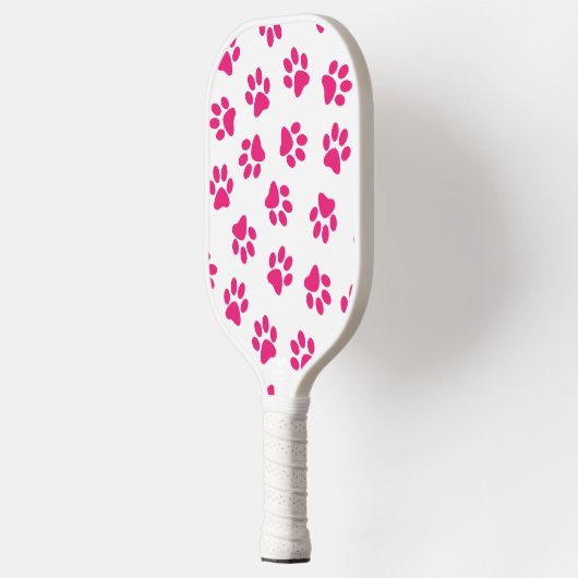 Patroon van poten, hondenpoten, roze poten pickleball paddle (Links)