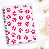 Patroon van poten, hondenpoten, roze poten planner