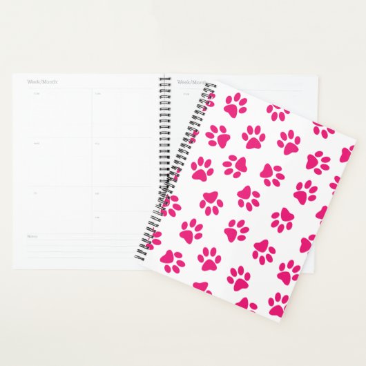 Patroon van poten, hondenpoten, roze poten planner (Display)
