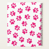Patroon van poten, hondenpoten, roze poten planner (Achterkant)