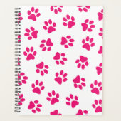 Patroon van poten, hondenpoten, roze poten planner (Voorkant)