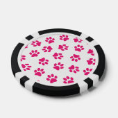 Patroon van poten, hondenpoten, roze poten poker chips (Enkel)