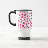 Patroon van poten, hondenpoten, roze poten reisbeker (Links)