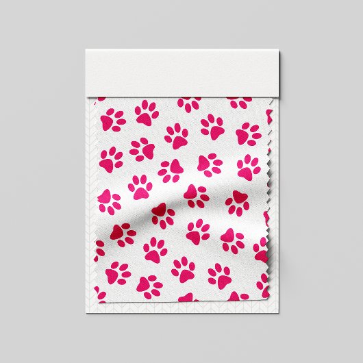 Patroon van poten, hondenpoten, roze poten stof