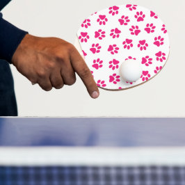 Patroon van poten, hondenpoten, roze poten tafeltennisbatje