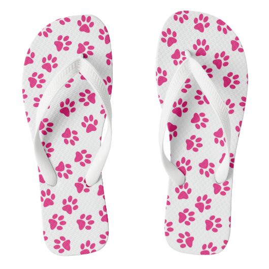 Patroon van poten, hondenpoten, roze poten teenslippers (Voetbed)