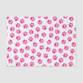 Patroon van poten, hondenpoten, roze poten tissuepapier (Voorkant)