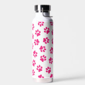 Patroon van poten, hondenpoten, roze poten waterfles (Links)