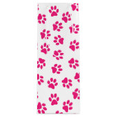 Patroon van poten, hondenpoten, roze poten wijn cadeautas (Voorkant)