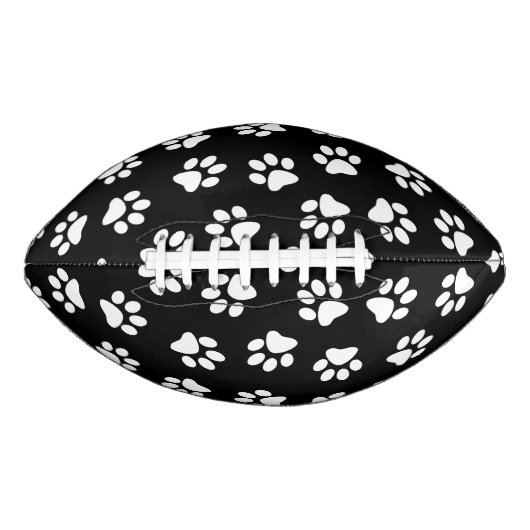 Patroon van poten, hondenpoten, witte poten american football (Voorkant)