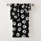 Patroon van poten, hondenpoten, witte poten bad handdoek (Insitu)