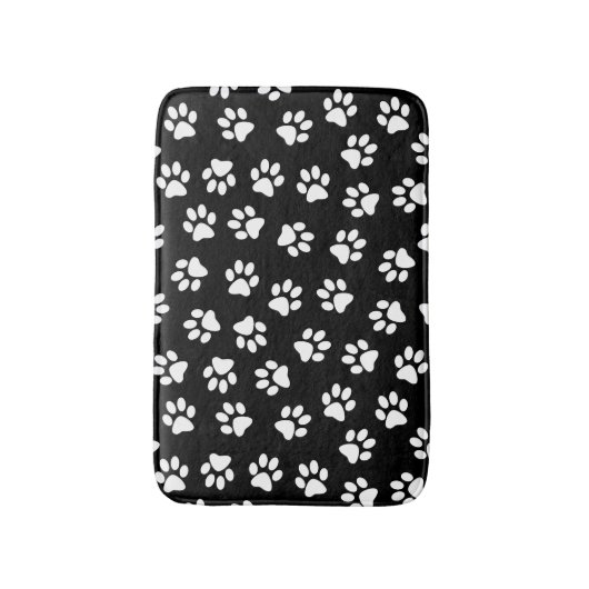 Patroon van poten, hondenpoten, witte poten badmat (Voorkant Verticaal)