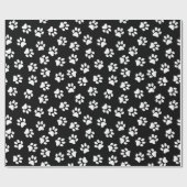 Patroon van poten, hondenpoten, witte poten cadeaupapier (Vlak)