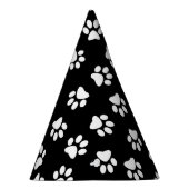 Patroon van poten, hondenpoten, witte poten feesthoedjes (Rechts)