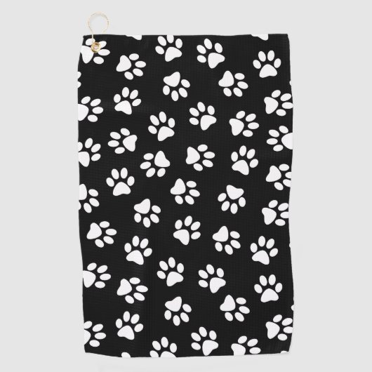 Patroon van poten, hondenpoten, witte poten golfhanddoek (Voorkant)