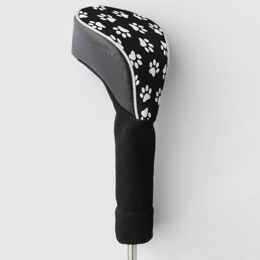 Patroon van poten, hondenpoten, witte poten golfheadcover (Schuin)