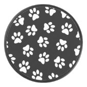 Patroon van poten, hondenpoten, witte poten hockey puck (Voorkant)