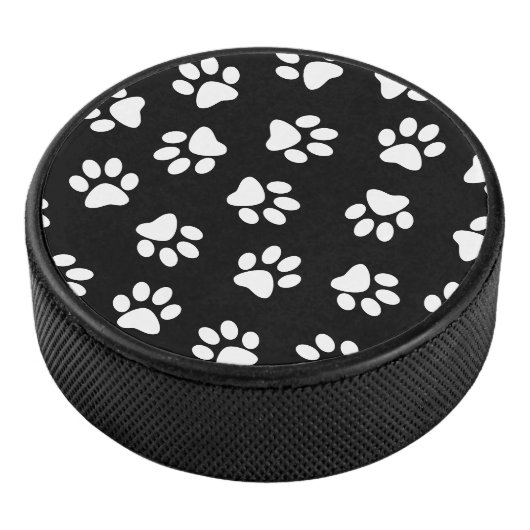 Patroon van poten, hondenpoten, witte poten hockey puck (3/4)