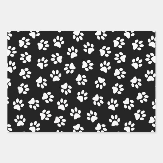 Patroon van poten, hondenpoten, witte poten inpakpapier vel (Voorkant 2)