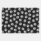 Patroon van poten, hondenpoten, witte poten inpakpapier vel (Voorkant)