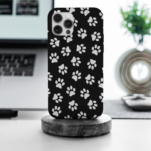 Patroon van poten, hondenpoten, witte poten iPhone hoesje