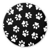 Patroon van poten, hondenpoten, witte poten keramische knop (Voorkant)